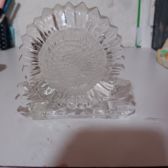 Glass Sunflower Tealight Candle Holder - Picture 1 of 2